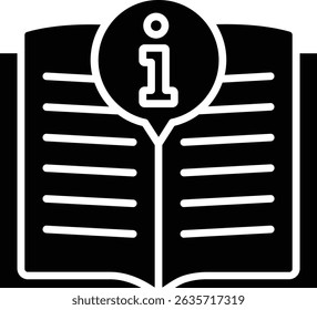 Ícone de vetor do livro guia. Pode ser usado para impressão, aplicativos móveis e da Web.