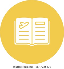 Ícone de vetor do livro guia. Pode ser usado para impressão, aplicativos móveis e da Web.