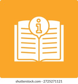 Ícone de vetor do livro guia. Pode ser usado para impressão, aplicativos móveis e da Web.
