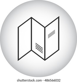Guide booklet travel tourism map symbol sign simple icon on background