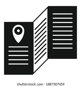 Guide brochure icon. Simple illustration of guide brochure vector icon for web design isolated on white background