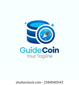 Guide Coin Logo Design Template. Good for Business, Agency, Community and Organization