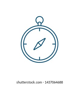 Guide compass outline vector icon