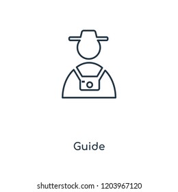Guide concept line icon. Linear Guide concept outline symbol design. This simple element illustration can be used for web and mobile UI/UX.