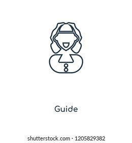 Guide concept line icon. Linear Guide concept outline symbol design. This simple element illustration can be used for web and mobile UI/UX.