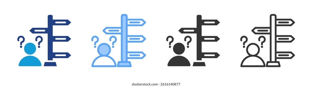 Guide Decisions icon set multiple style collection