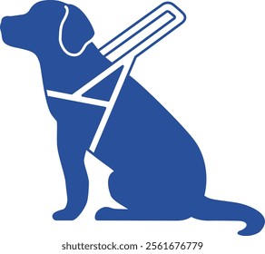 The guide dog icon isolated on white background