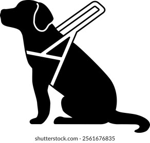 The guide dog icon isolated on white background
