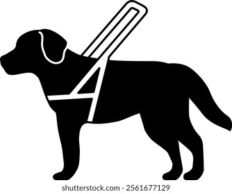 The guide dog icon isolated on white background