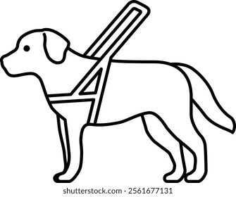 The guide dog icon isolated on white background