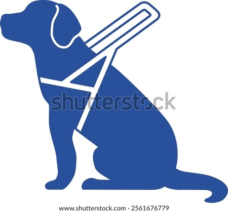 The guide dog icon isolated on white background