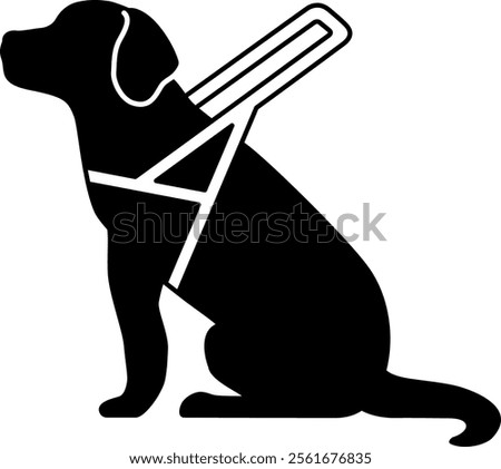 The guide dog icon isolated on white background
