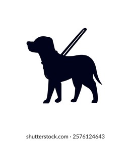 Guide dog seeing eye vector illustration