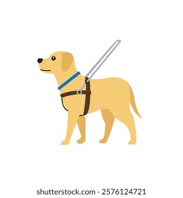 Guide dog seeing eye vector illustration