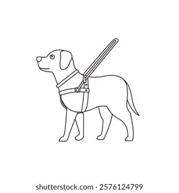 Guide dog seeing eye vector illustration