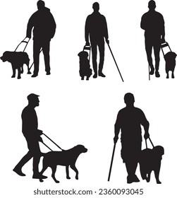 Guide Dog Silhouette Vector Graphic Pack