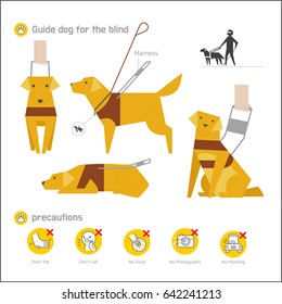 Guide Dog Vector Illustration Flat Design