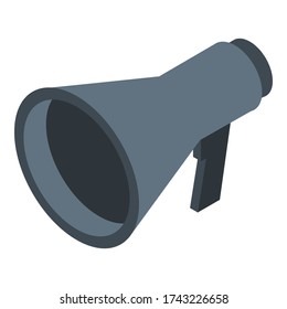Guide excursion megaphone icon. Isometric of guide excursion megaphone vector icon for web design isolated on white background