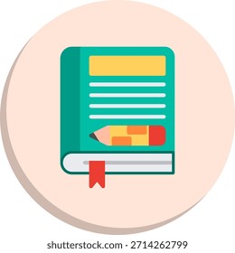 Icono de estilo de círculo plano de guía