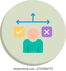 Icono de estilo de círculo plano de guía