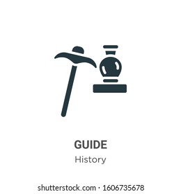 Guide glyph icon vector on white background. Flat vector guide icon symbol sign from modern history collection for mobile concept and web apps design.