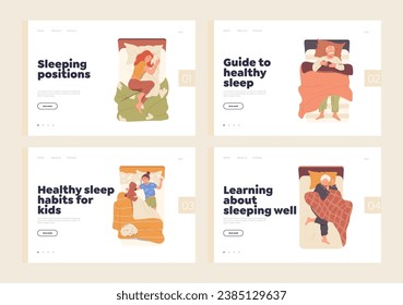 Guía para el hábito del sueño saludable, posición de relajación nocturna correcta para adultos y niños página de inicio