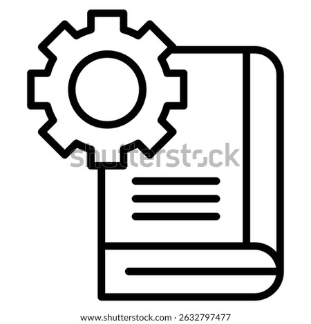 Guide icon Black and white outline vector
