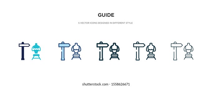 guide icon in different style vector illustration. two colored and black guide vector icons designed in filled, outline, line and stroke style can be used for web, mobile, ui