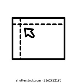 Icono de guía. Diseño De Estilo De Arte De Línea Aislado En Fondo Blanco