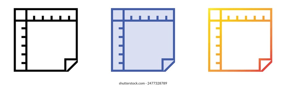 guide icon. Linear, Blue Fill and Gradient Style Design Isolated On White Background