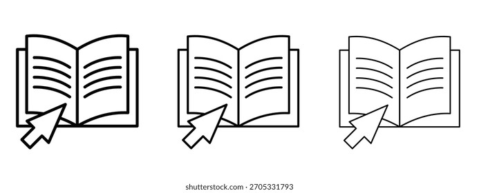 Guide icon linear style sign for mobile concept and web design.