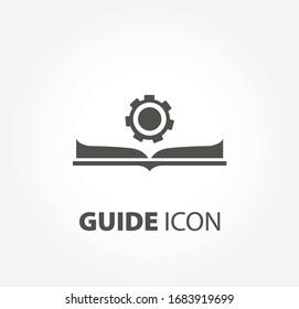 guide icon. Manual book. User manual design element