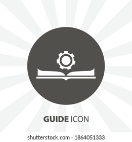guide icon. Manual book. User manual isolated vector icon. education design element