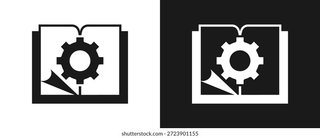 Conjunto De Iconos De Guía Glifo En Fondo Blanco Y Negro