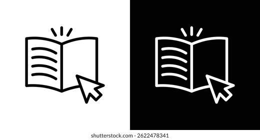 ícone guia forma gráfico simples clipart símbolo. linha fina contorno arte