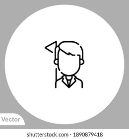 Vector de signo de icono de guía,Símbolo, ilustración de logotipo para web y móvil