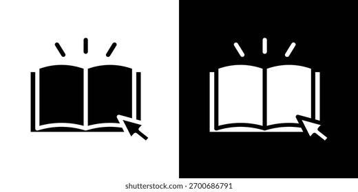 Colección de silueta de icono de guía en versiones lisas planas en blanco y negro para Diseños gráficos