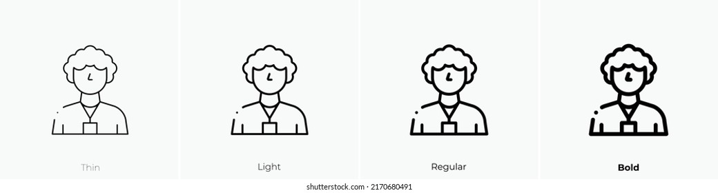 guide icon. Thin, Light Regular And Bold style design isolated on white background