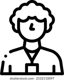 Icono de guía. Diseño De Estilo Lineal Delgado Aislado Sobre Fondo Blanco