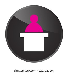 guide icon for travel application or button for website, user interface design