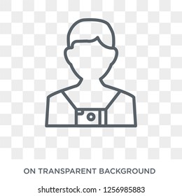 Guide icon. Trendy flat vector Guide icon on transparent background from Professions collection. High quality filled Guide symbol use for web and mobile