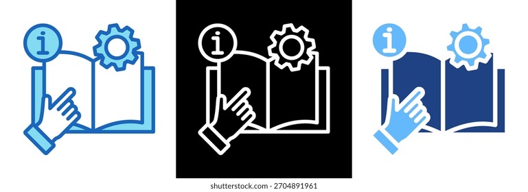 Guide Icon tripplestyle Vector Illustration