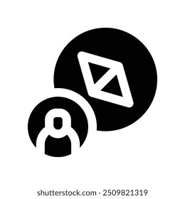 guide icon. vector glyph icon for your website, mobile, presentation, and logo design.