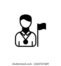 Guide icon in vector. Logotype