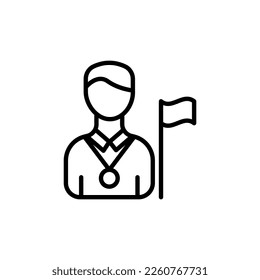 Guide icon in vector. Logotype