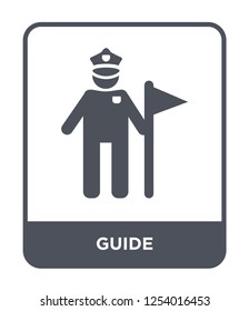 guide icon vector on white background, guide trendy filled icons from History collection, guide simple element illustration