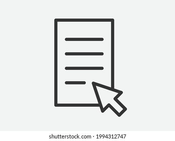 Guide icon vector, user manual. Service information document, instruction.