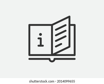 Guide icon vector, user manual. Service information document, instruction.