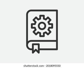 Vector de icono de guía, manual del usuario. Documento de información de servicio, instrucción.