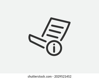 Guide icon vector, user manual. Service information document, instruction.